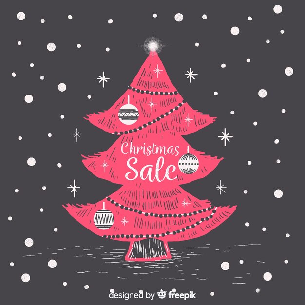 Free vector watercolor christmas sale background