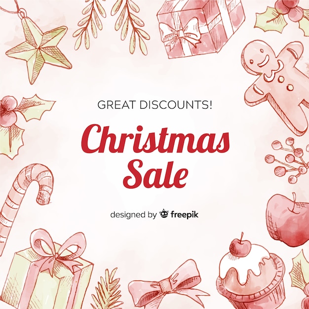 Watercolor christmas sale background