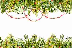 Free vector watercolor christmas tree braches background