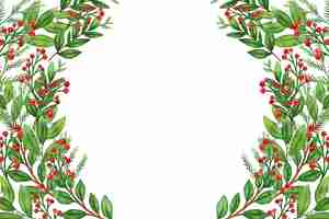 Free vector watercolor christmas tree branches background