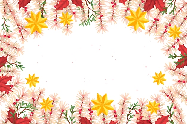 Free vector watercolor christmas tree branches wallpaper