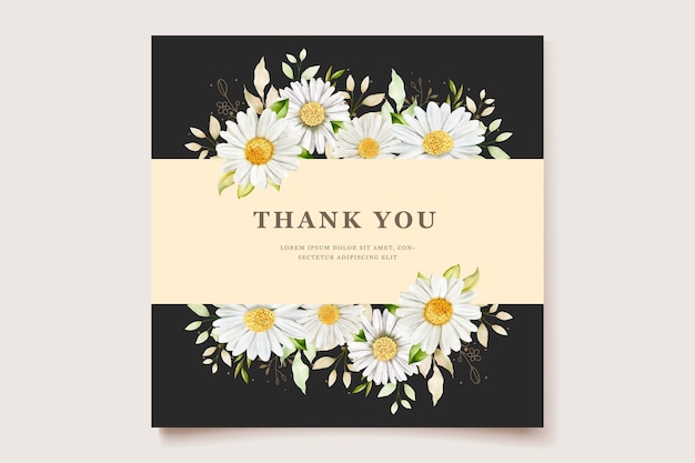 Watercolor   chrysanthemum   invitation card