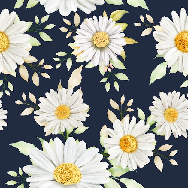 watercolor Chrysanthemum seamless pattern