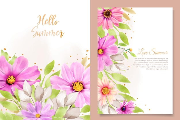 WATERCOLOR CHRYSANTHEMUM WEDDING invitation card