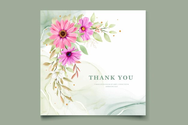 WATERCOLOR CHRYSANTHEMUM WEDDING invitation card