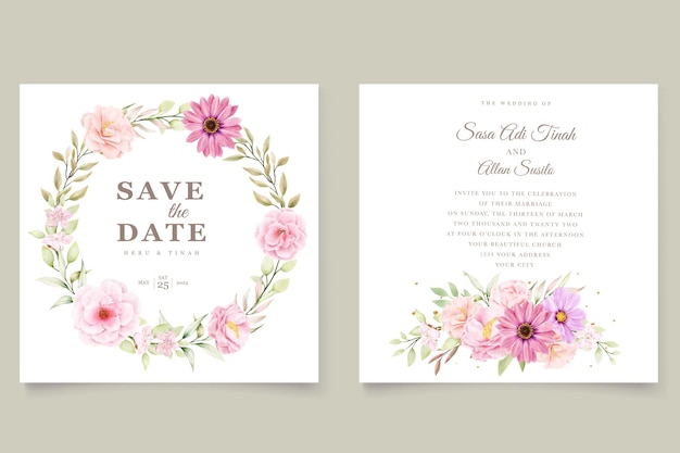 WATERCOLOR CHRYSANTHEMUM WEDDING 초대장