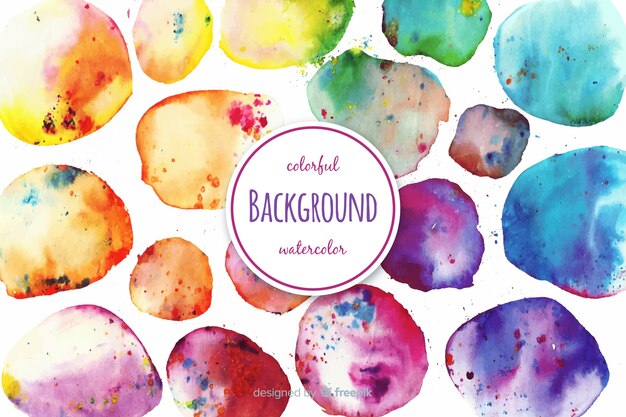 Watercolor circles background 