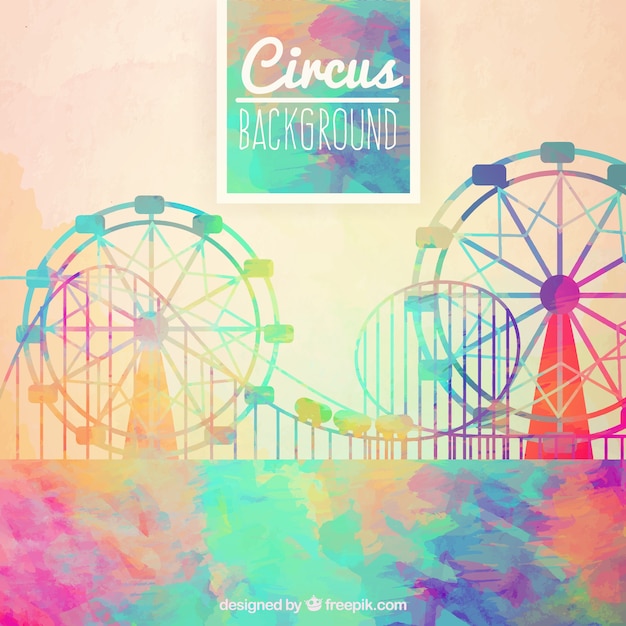 Free vector watercolor circus background in abstract style