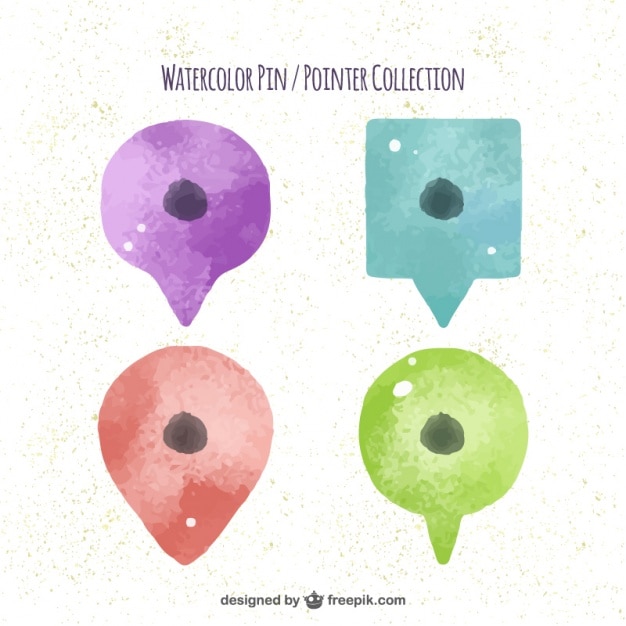 Free vector watercolor collection of pointers