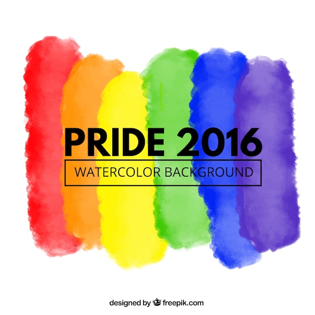 Free vector watercolor colorful background of pride day