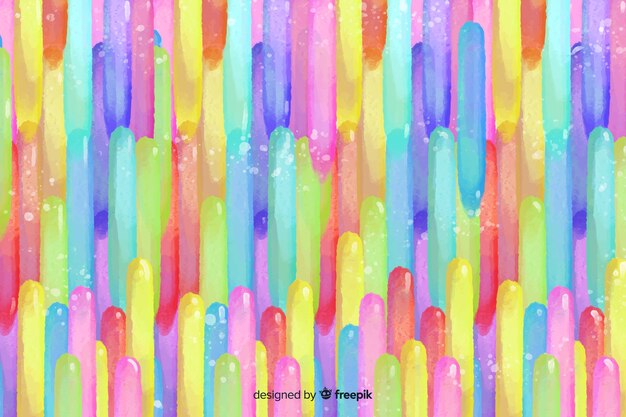 Watercolor colorful brush strokes background