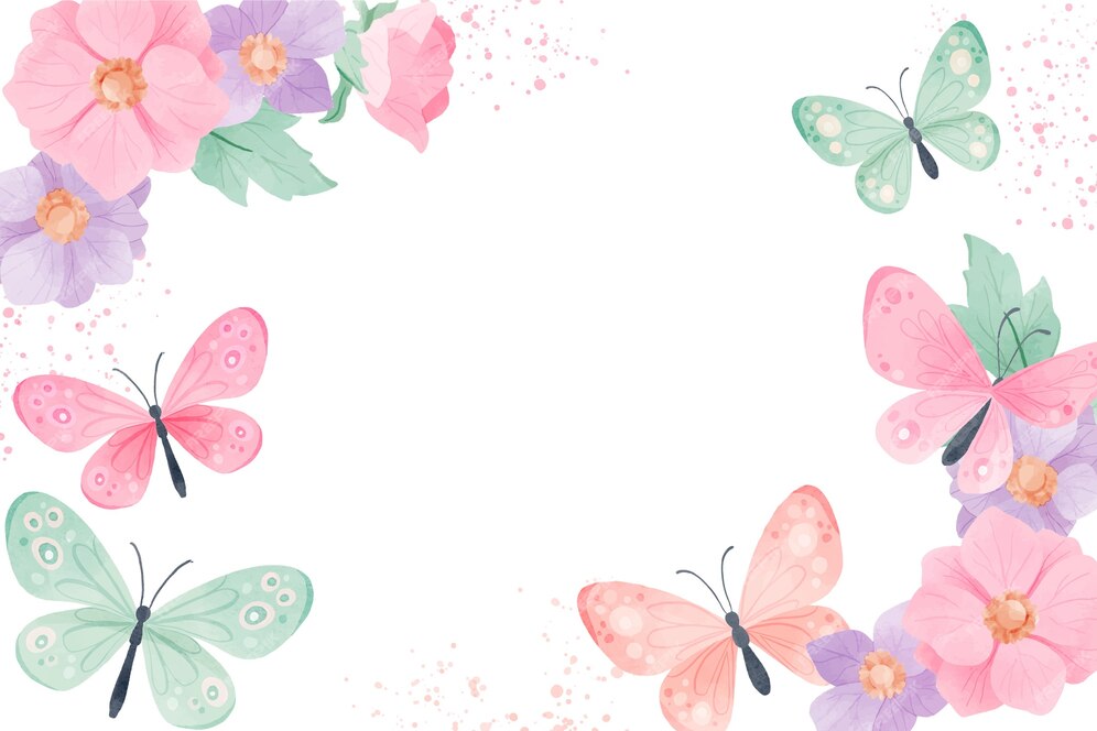 Free Vector | Watercolor colorful butterfly background