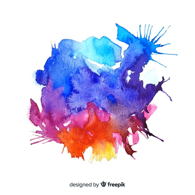 Watercolor colorful splash background