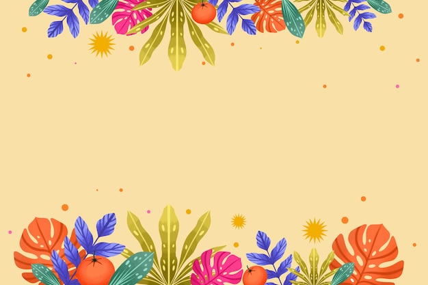 Free vector watercolor colorful tropical background