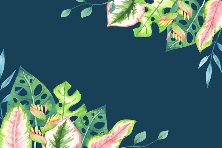 無料Vector 水彩のカラフルなトロピカル背景