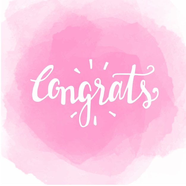 Watercolor congratulations design