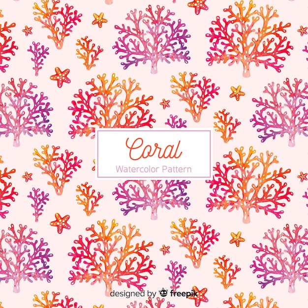 Free vector watercolor coral background