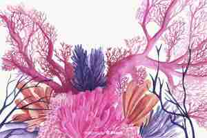 Free vector watercolor coral background