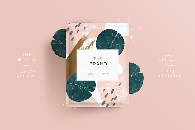 Free vector watercolor cosmetic label design