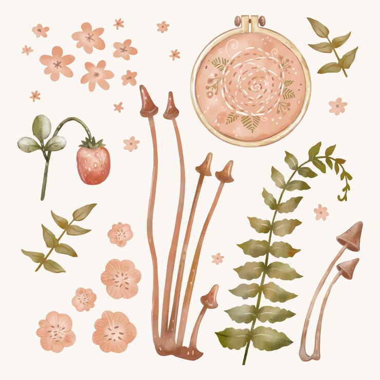 Free Vector watercolor cottagecore illustration