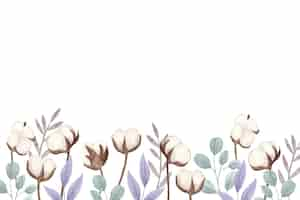 Free vector watercolor cotton background illustration