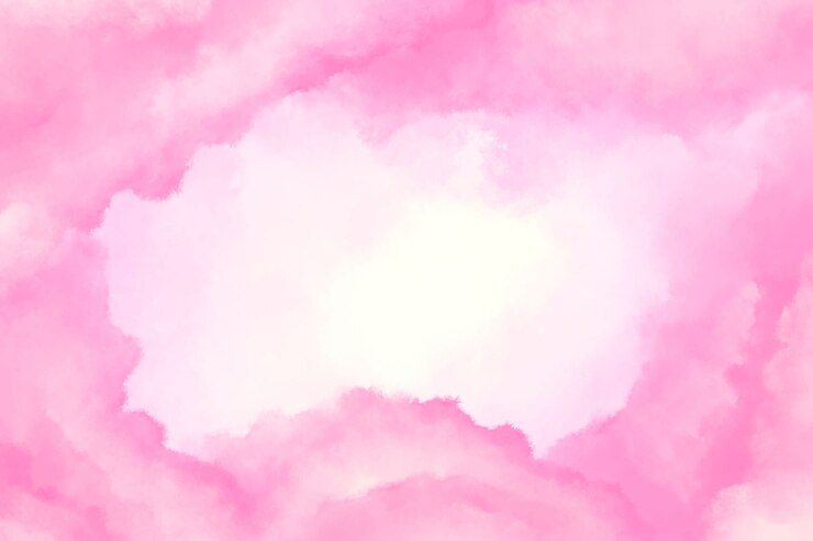 Free Vector watercolor cotton clouds pink background