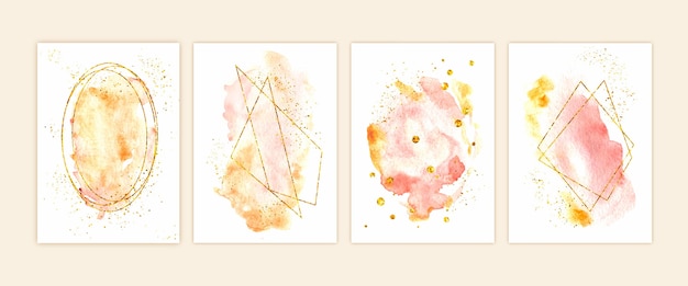 Free vector watercolor cover collection template