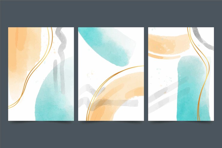 Free Vector watercolor cover collection