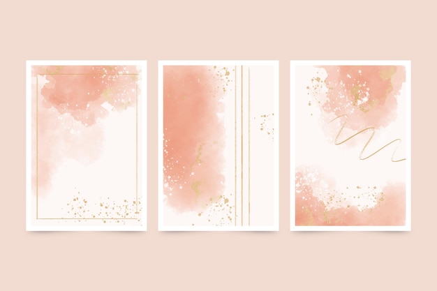 Free vector watercolor cover collection