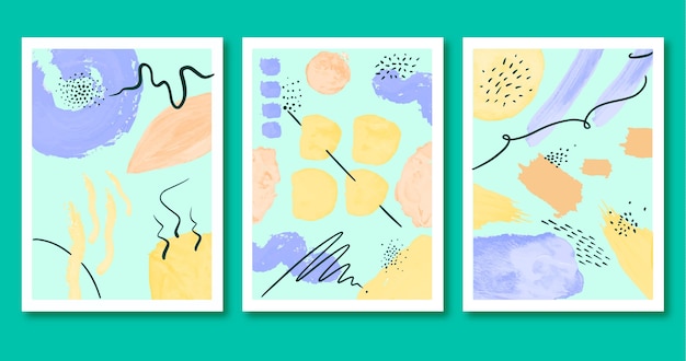 Free vector watercolor cover collection