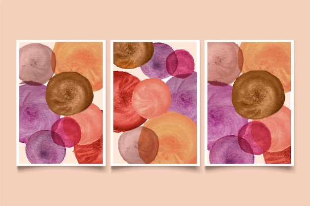 Free vector watercolor cover collection