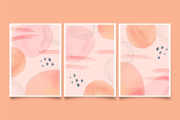 Free vector watercolor cover collection