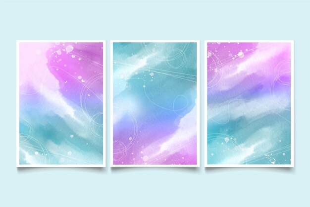 Watercolor cover set