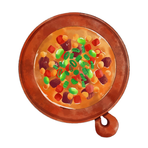 Watercolor delicious locro illustration