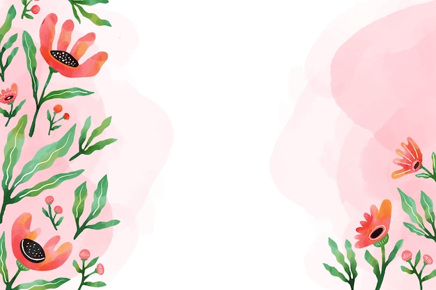 Free vector watercolor design floral background