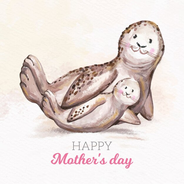Watercolor design mother's day