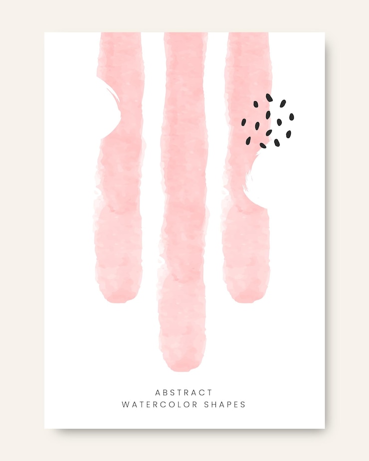 Free Vector watercolor design shapes cover collection