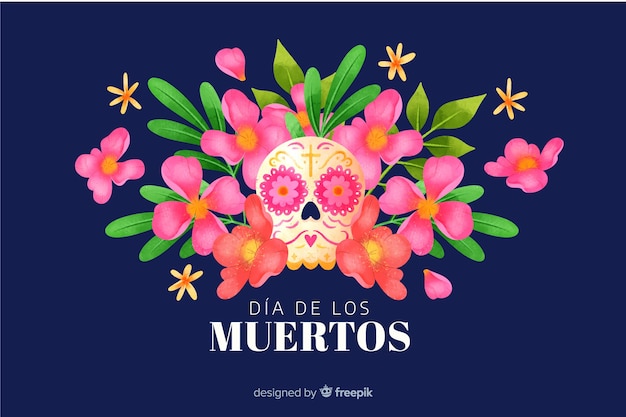 Sfondo acquerello día de muertos