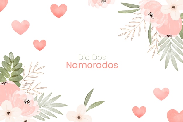 Free vector watercolor dia dos namorados background