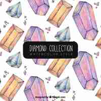 Free vector watercolor diamond pattern