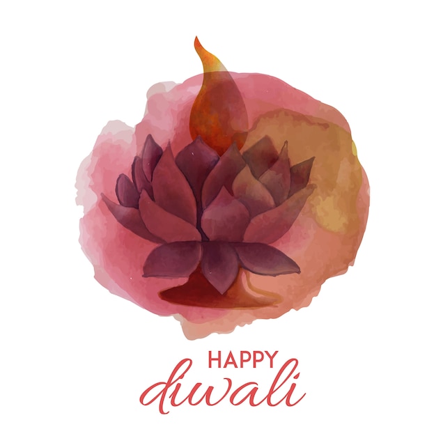 Watercolor Diwali background