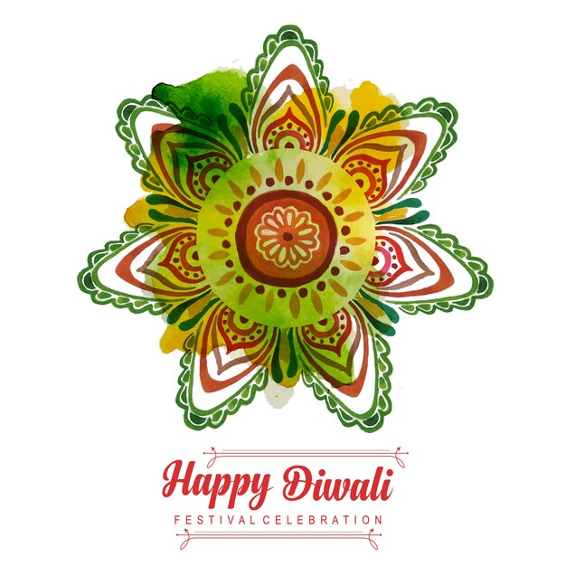 Watercolor Diwali background