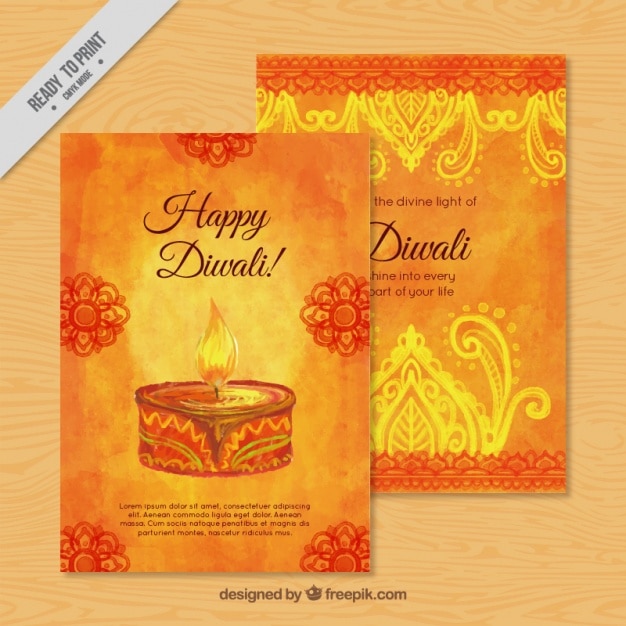 Diwali carta acquerello