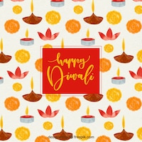 Watercolor diwali pattern