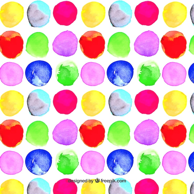 Watercolor dots pattern