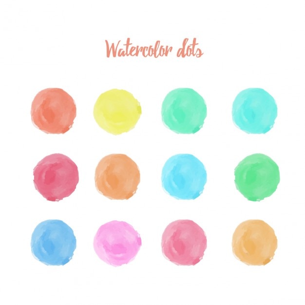 Free vector watercolor dots