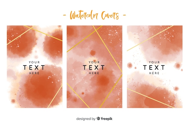 Free vector watercolor drops card template