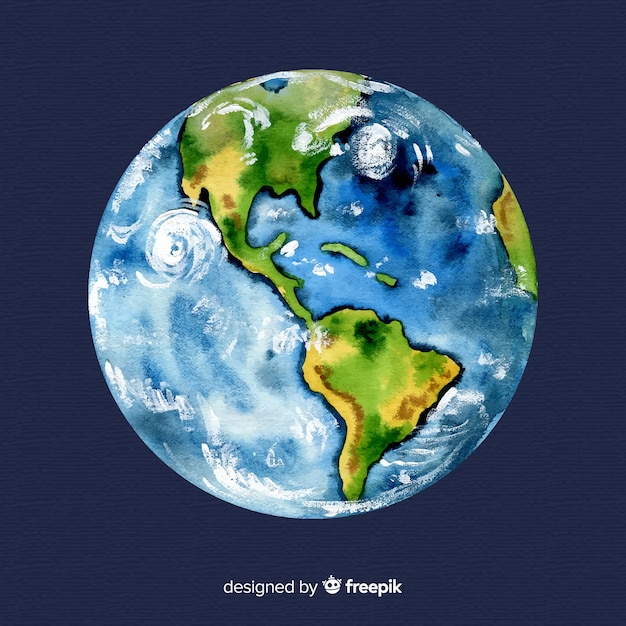 Watercolor earth background