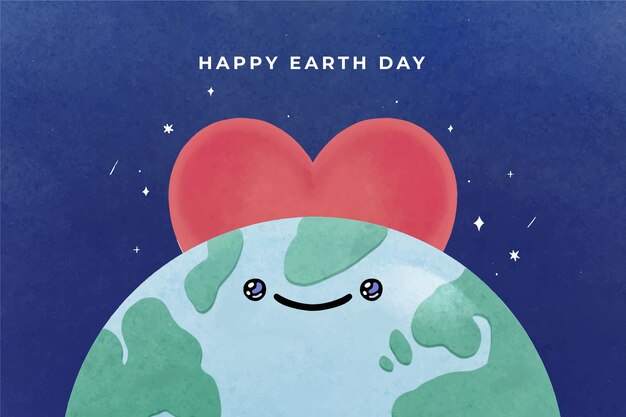 Free Vector watercolor earth day background