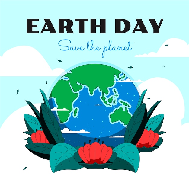 Free vector watercolor earth day illustration